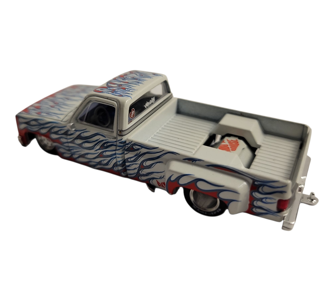 Kaido House x Mini GT 1:64 Chevrolet Silverado Dually on Fire V2 ā White Flames: Sealed in box.