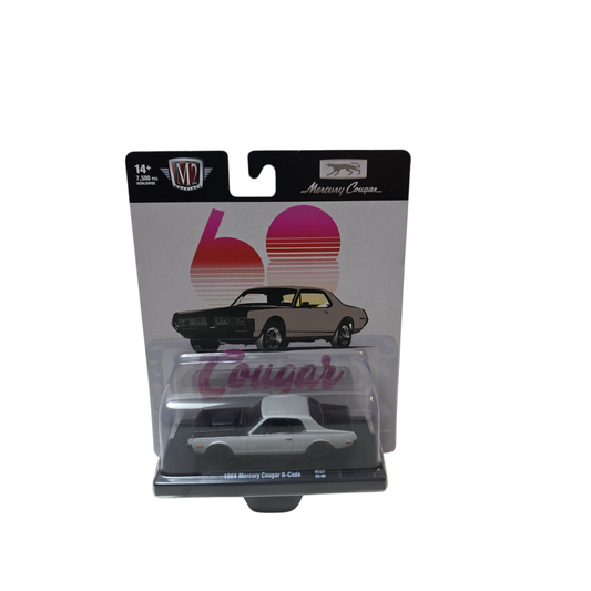 M2 Machines 1:64 Auto-Drivers: 1968 Mercury Cougar R-Code (Silver Metallic)