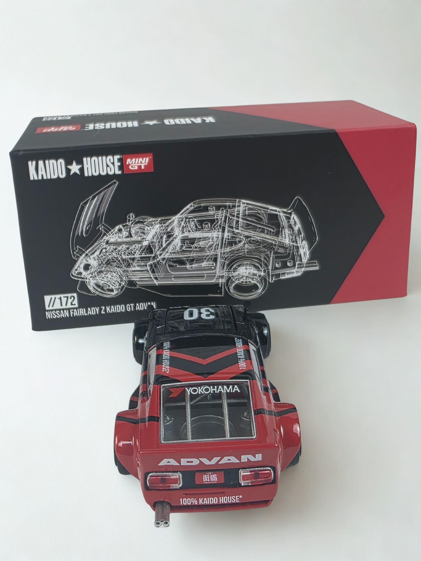 Kaido House x Mini GT 1:64 Nissan Fairlady Z Kaido GT ADVAN – Black