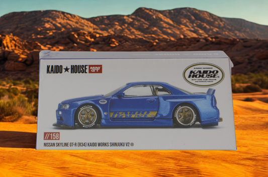 KAIDO HOUSE\MINI GT NISSAN SKYLINE GT-R (R34) NEW IN SEALED BOX.