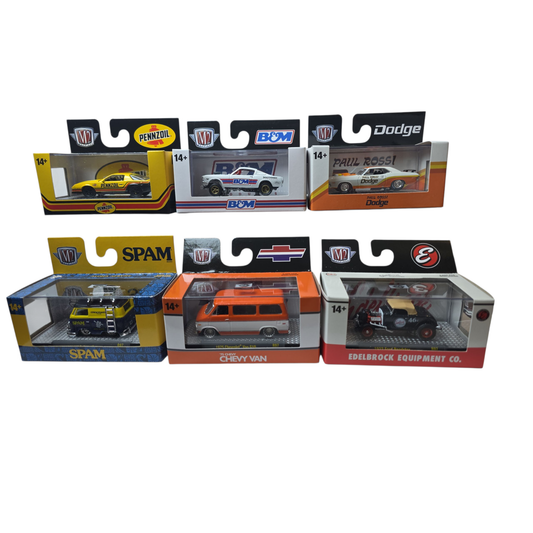 M2 Machines 1:64 Auto-Thentics Release 97 Assortment (Set of 6) - Iconic Performance & Classic Utility