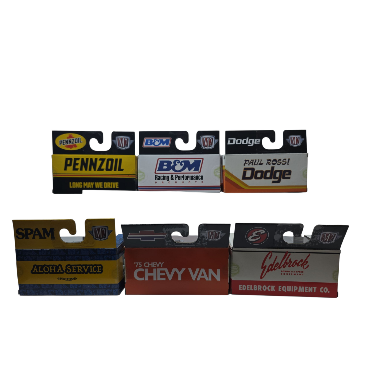 M2 Machines 1:64 Auto-Thentics Release 97 Assortment (Set of 6) - Iconic Performance & Classic Utility